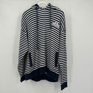GSY Surf Co Mackinac‎ Island Womens Striped Hoodie Sweatshirt Size XL Nautical